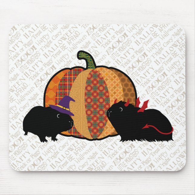 Guinea Pig Halloween Mouse Mat (Front)