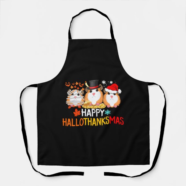 Guinea Pig Halloween Thanksgiving Christmas Apron (Front)
