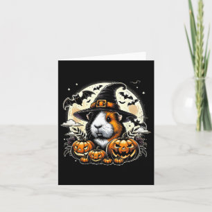 Guinea Pig Halloween Witch Art Card