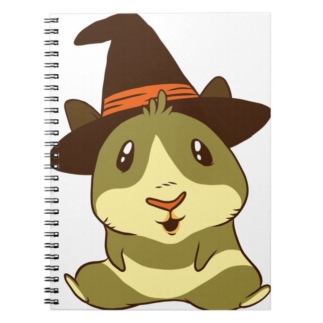Guinea Pig Halloween Witch Notebook (Front)