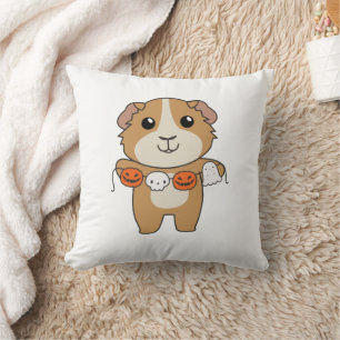 Guinea Pig Happy Halloween Pumpkin Costume Cushion