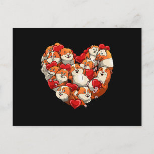 Guinea Pig Heart Funny Valentines Day Gift Womens Postcard