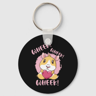 Guinea Pig Heart Key Ring