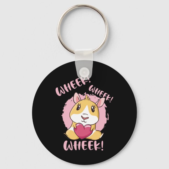 Guinea Pig Heart Key Ring (Front)