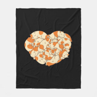 Guinea Pig Heart Love | Cute Baby Guinea Pig Fleece Blanket