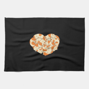 Guinea Pig Heart Love   Cute Baby Guinea Pig Tea Towel