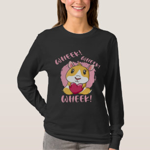 Guinea Pig Heart Wheek Cute Baby Pet Lover T-Shirt
