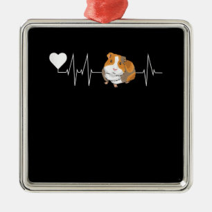 Guinea Pig Heartbeat Cute Cavy Gift Metal Tree Decoration