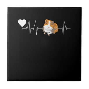 Guinea Pig Heartbeat Cute Cavy Gift Tile