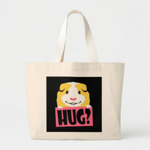Guinea Pig Hug Cavy Funny Guinea Pig Cute Pet Large Tote Bag