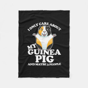 Guinea Pig I Care About My Guinea Pig Fleece Blanket