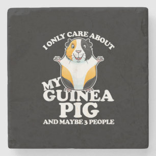 Guinea Pig I Care About My Guinea Pig Stone Coaster
