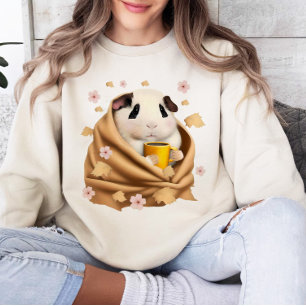 Guinea Pig In A Blanket, Autumn, Fall Guinea Pig  T-Shirt