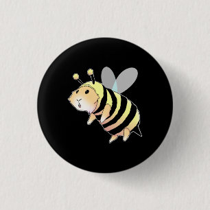 Guinea Pig In Bee Costume Funny Guinea Pig 3 Cm Round Badge