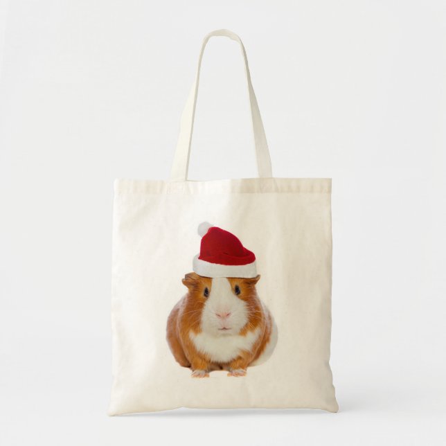 Guinea Pig in Santa's hat Tote Bag (Front)
