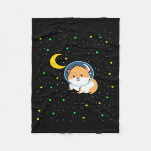 Guinea Pig In Space Cute Astronomy Guinea Pig Fleece Blanket