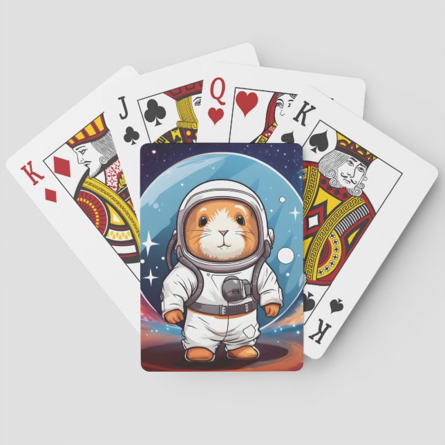 Guinea Pig in Space Playing Cards (Back)