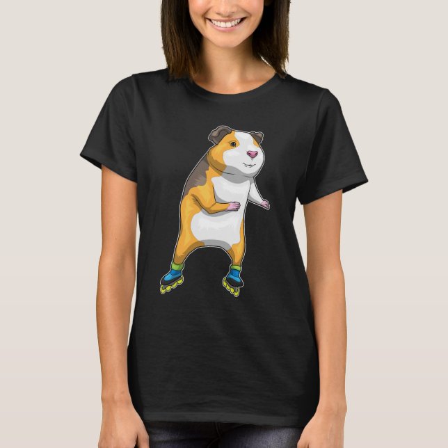 Guinea pig Inline skating Roller skates T-Shirt (Front)