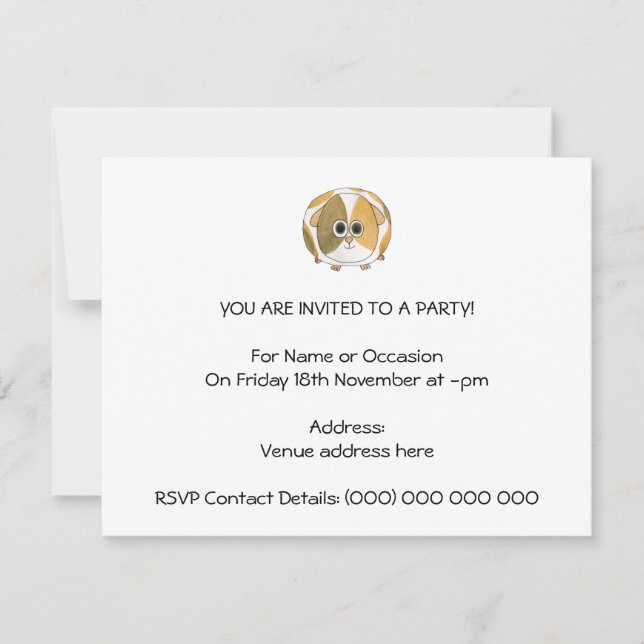 Guinea Pig. Invitation (Front)