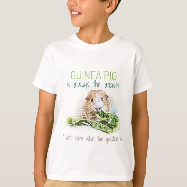 Guinea Pig is Always the Answer Kid's T-shirt (Front)