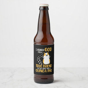 Guinea Pig Is True Friend Beer Bottle Label