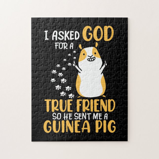 Guinea Pig Is True Friend Jigsaw Puzzle (Vertical)