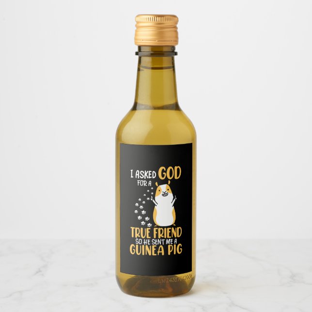 Guinea Pig Is True Friend Wine Label (Front)