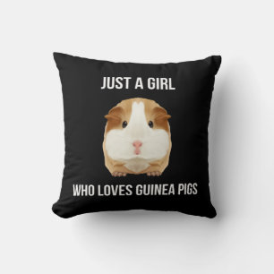 Guinea Pig Just A Girl Loves Wheek Cushion
