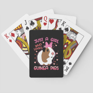 Guinea Pig Just a Girl Who Loves Guinea Pigs Playing Cards