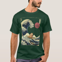 Guinea Pig Kanagawa Japanese Surfing Wave retro