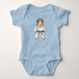 Guinea Pig Karate Baby Bodysuit