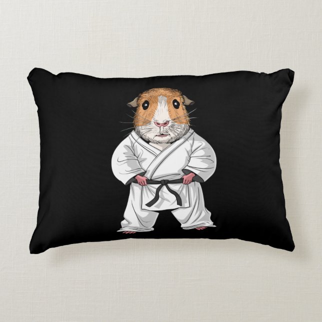 Guinea Pig Karate Decorative Cushion (Front)