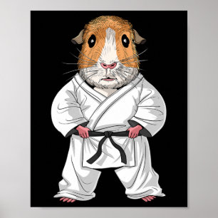 Guinea Pig Karate Ninja Jiu-jitsu Taekwondo Martia Poster
