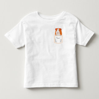 Guinea Pig looking out of the pocket Toddler T-Shirt