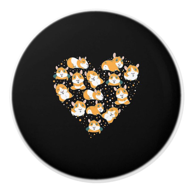 Guinea Pig Love Ceramic Knob (Front)