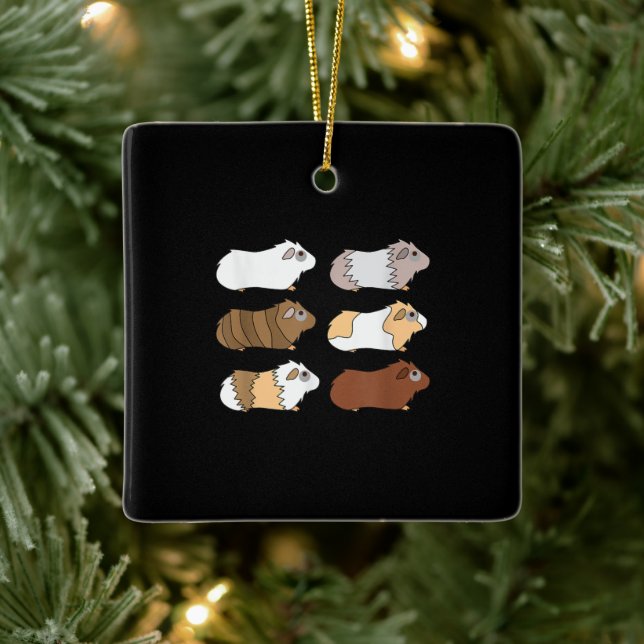 Guinea Pig | Love Guinea Pig Wheek Wheek Feed Me Ceramic Ornament (Tree)