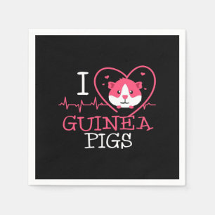Guinea Pig Love Rodent Heartbeat Guinea Pig Napkin