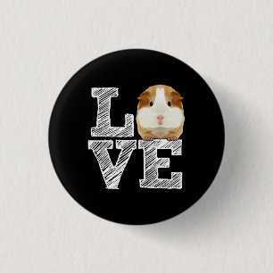 Guinea Pig Love Rodent Wheek 3 Cm Round Badge