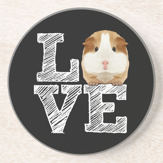 Guinea Pig Love Rodent Wheek Coaster (Front)