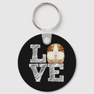 Guinea Pig Love Rodent Wheek Key Ring
