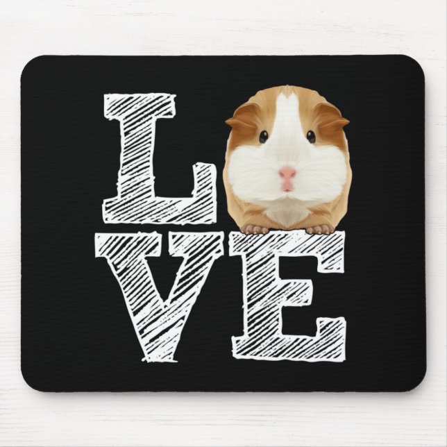 Guinea Pig Love Rodent Wheek Mouse Mat (Front)