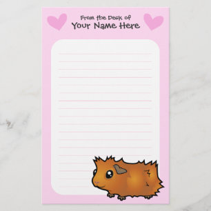 Guinea Pig Love (scruffy) Stationery
