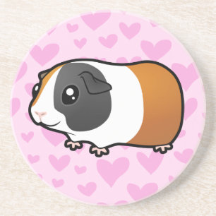 Guinea Pig Love (smooth hair) Coaster