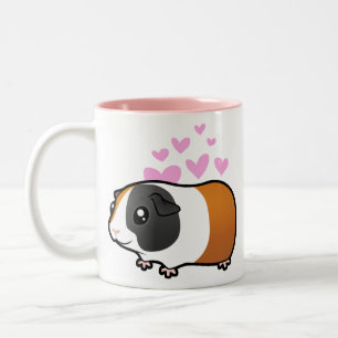 Guinea Pig Love (smooth hair) Two-Tone Coffee Mug
