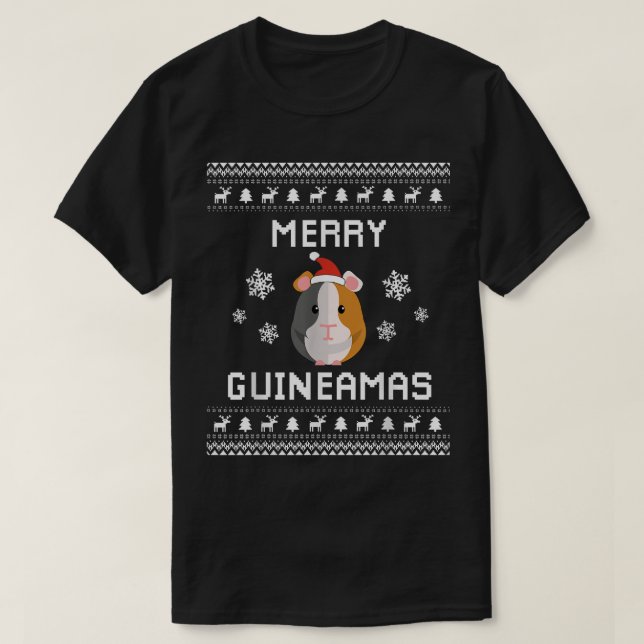 Guinea Pig Lover Christmas Ugly Xmas Sweater Guine (Design Front)