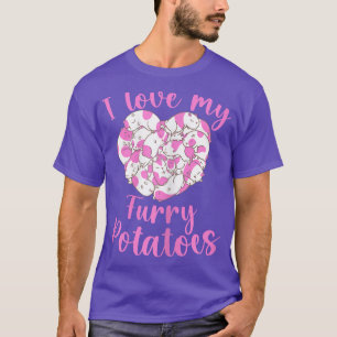Guinea Pig Lover Cute I Love My Furry Potatoes  T-Shirt