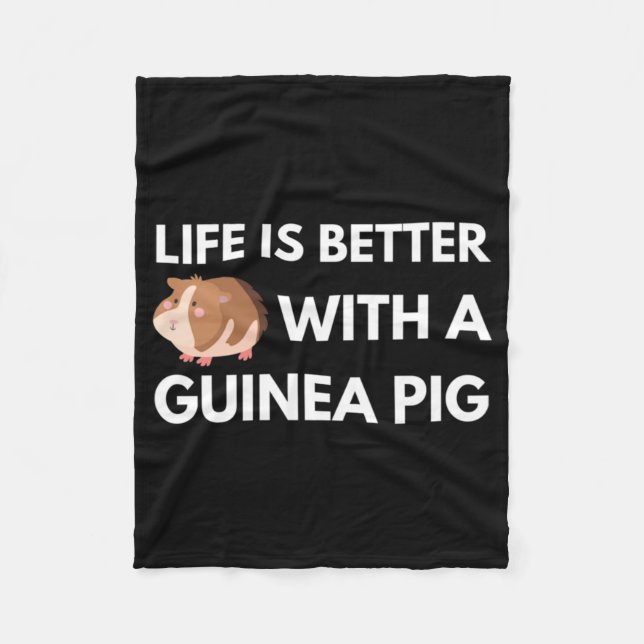 Guinea Pig Lover Fleece Blanket (Front)