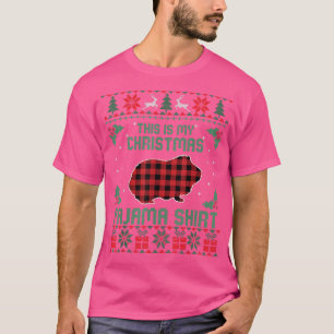 Guinea pig Lover This is My Christmas Pajama Chris T-Shirt
