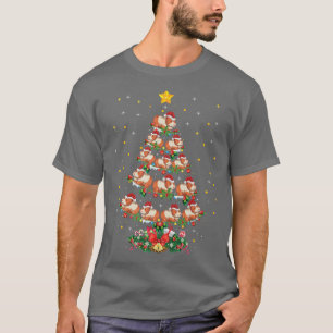 Guinea Pig Lover Xmas Tree Santa Guinea Pig Christ T-Shirt
