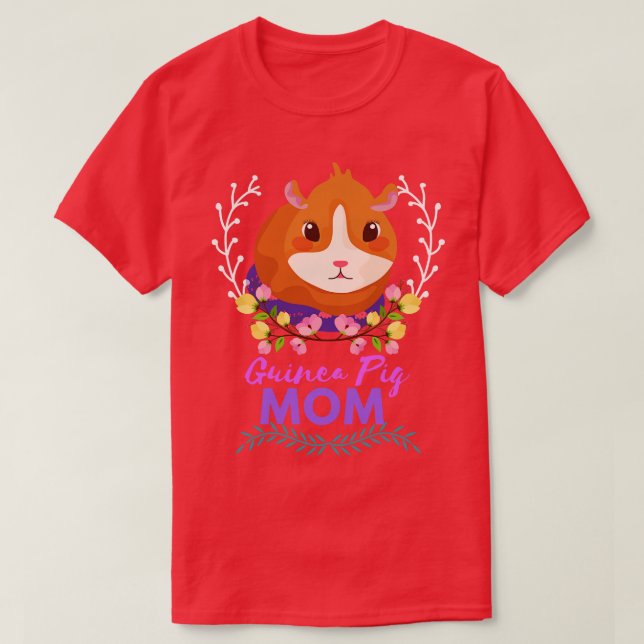 Guinea Pig Mama Rodent Pet Animal Love Cute Design T-Shirt (Design Front)